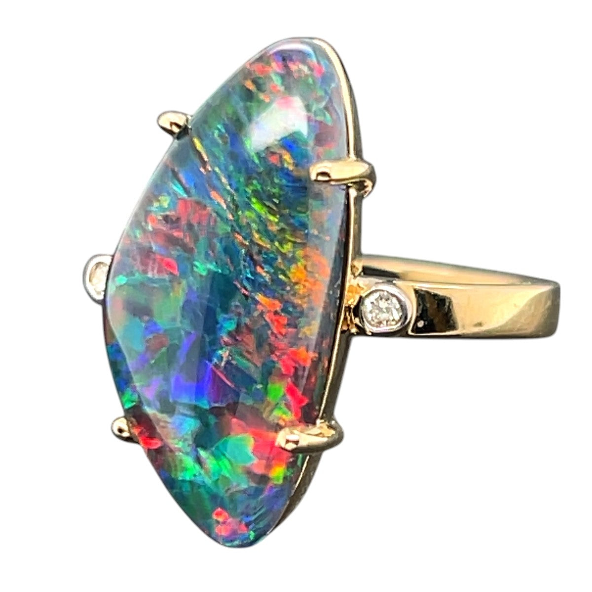 Gold Doublet -Triplet Opal Rings Gold Doublet -Triplet Opal Rings