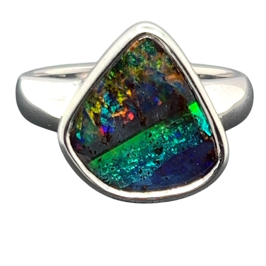 Black and Boulder Opal Rings Black and Boulder Opal Rings