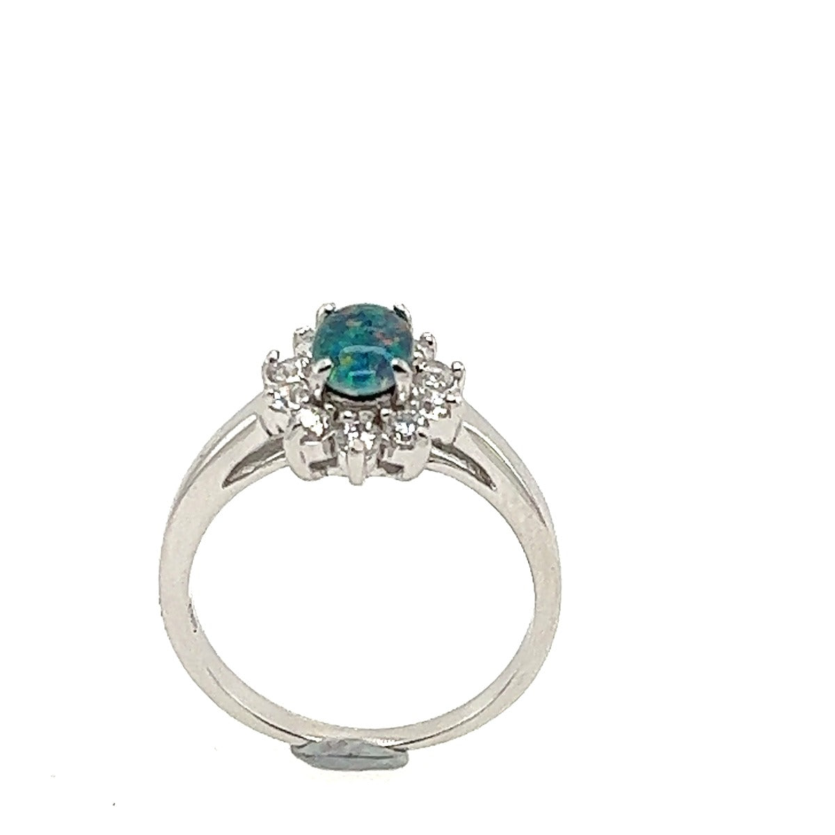 Sterling Silver Triplet Opal Ring (7x5) Sterling Silver Triplet Opal Ring (7x5)