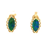 9ct Yellow Gold Triplet Earrings (gte739)