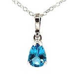 Sterling Silver Blue Topaz Pendant (stp148)