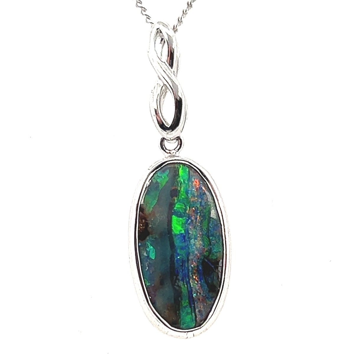 Sterling Silver Boulder Opal Pendant (SSBP3360) Sterling Silver Boulder Opal Pendant (SSBP3360)