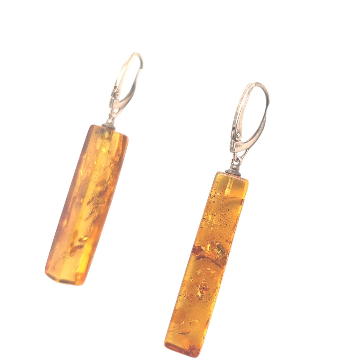 Sterling Silver Amber Earrings (ambear122) Sterling Silver Amber Earrings (ambear122)