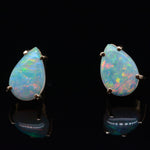 14ct Gold Solid Opal Earrings (se816)