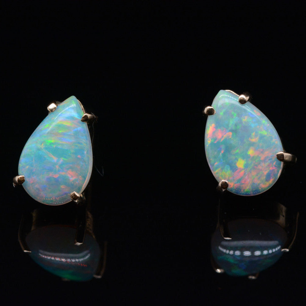 14ct Gold Solid Opal Earrings (se816) 14ct Gold Solid Opal Earrings (se816)