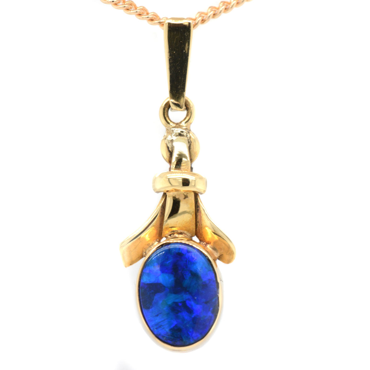 14ct Gold Doublet Opal Pendant (dp102) 14ct Gold Doublet Opal Pendant (dp102)