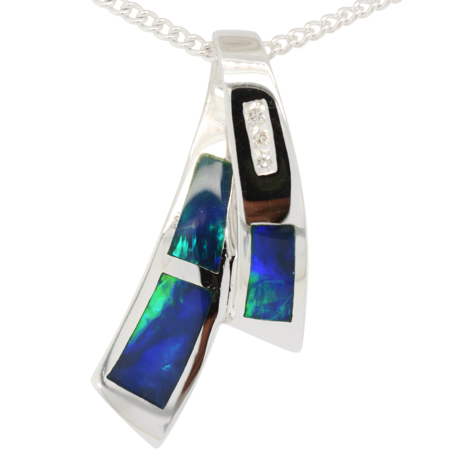 14CT INLAID OPAL PENDANT (SP3354)