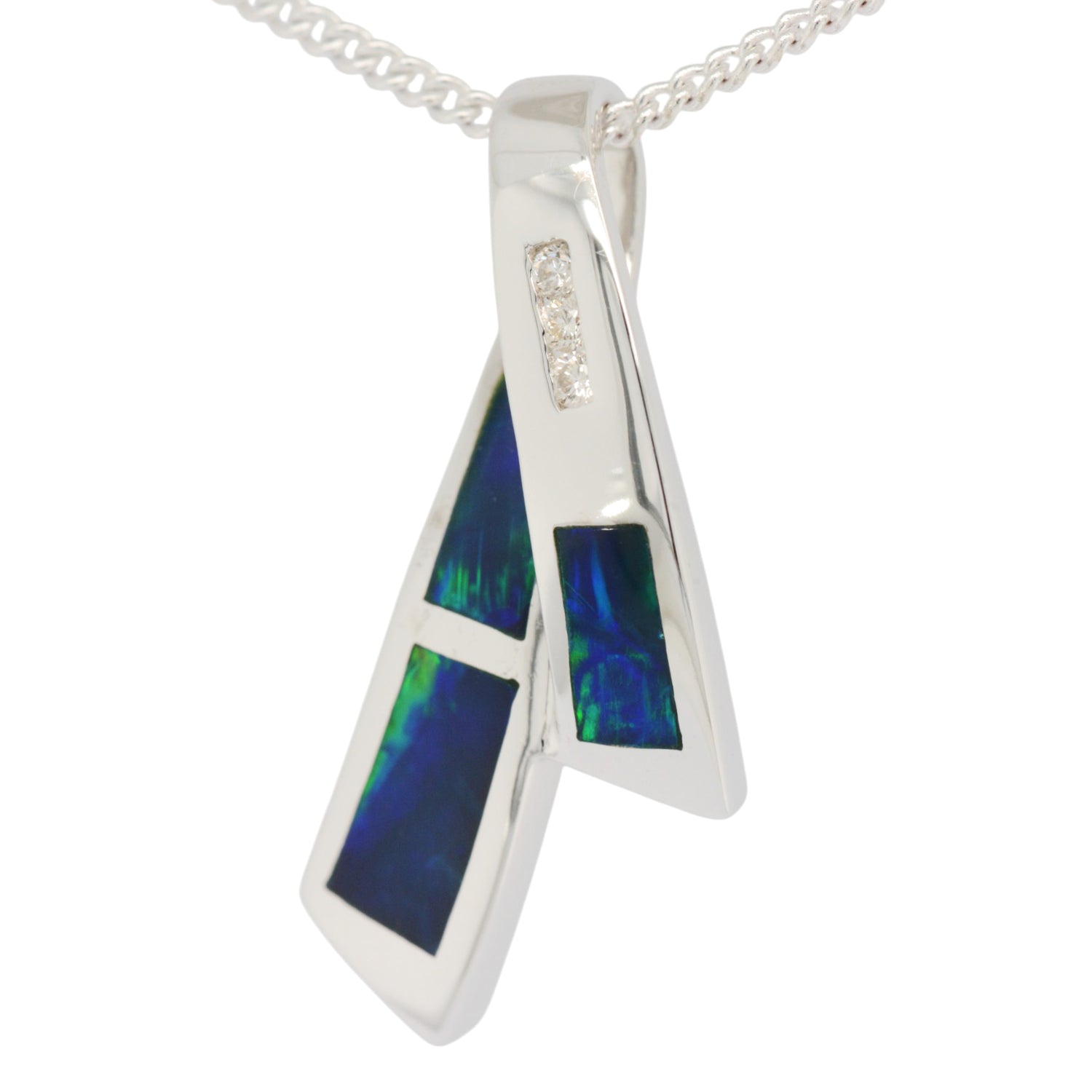 14CT INLAID OPAL PENDANT (SP3354)