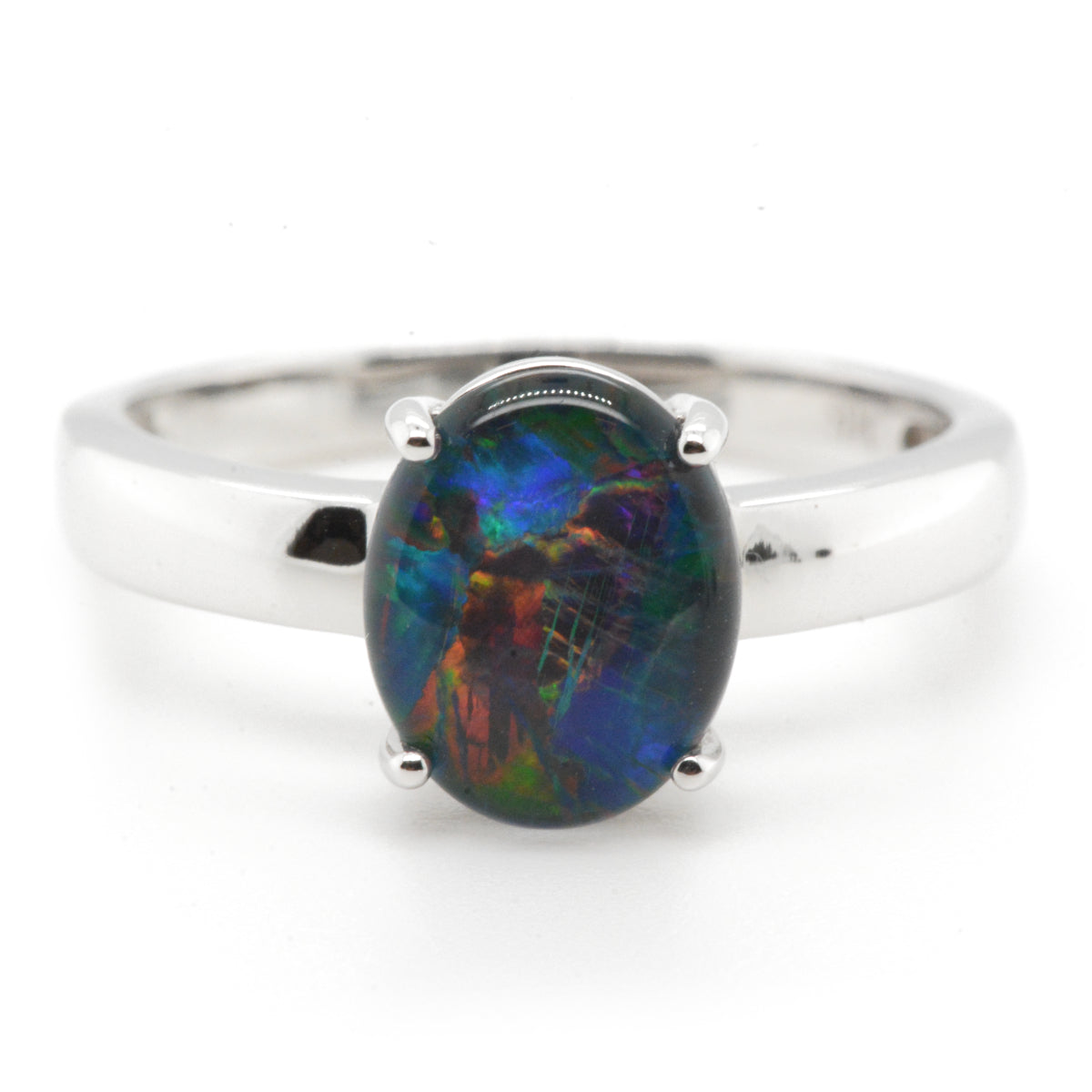 9ct White Gold Triplet Ring (GTR0799) 9ct White Gold Triplet Ring (GTR0799)