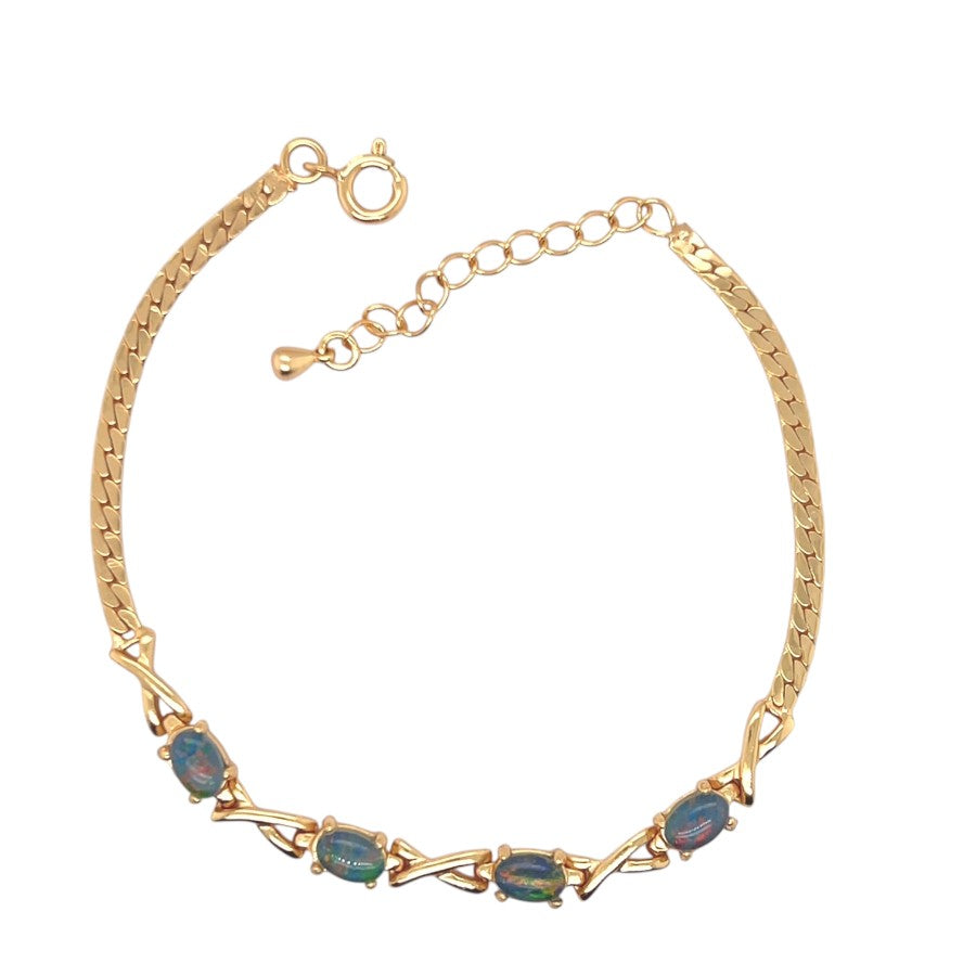 Gold Plated Triplet Opal Bracelet (gptbra114) Gold Plated Triplet Opal Bracelet (gptbra114)
