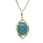 Gold plated triplet opal pendant (gptp6342)