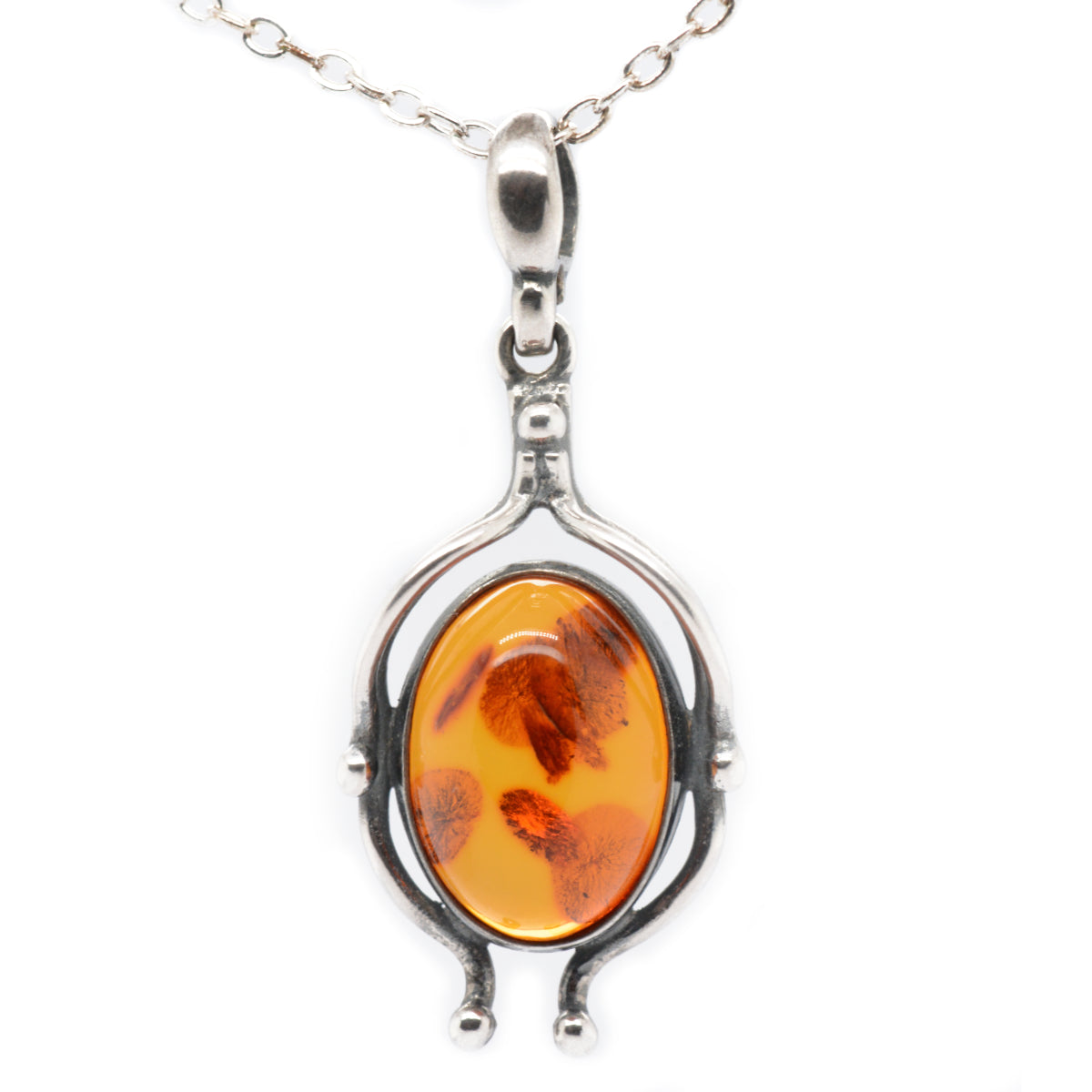 Sterling Silver Amber Pendant (SAP0828) Sterling Silver Amber Pendant (SAP0828)
