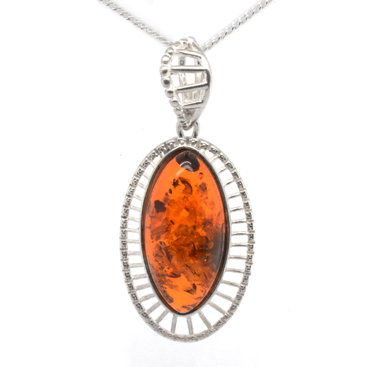 Sterling Silver Amber Pendant (SAP0836) Sterling Silver Amber Pendant (SAP0836)