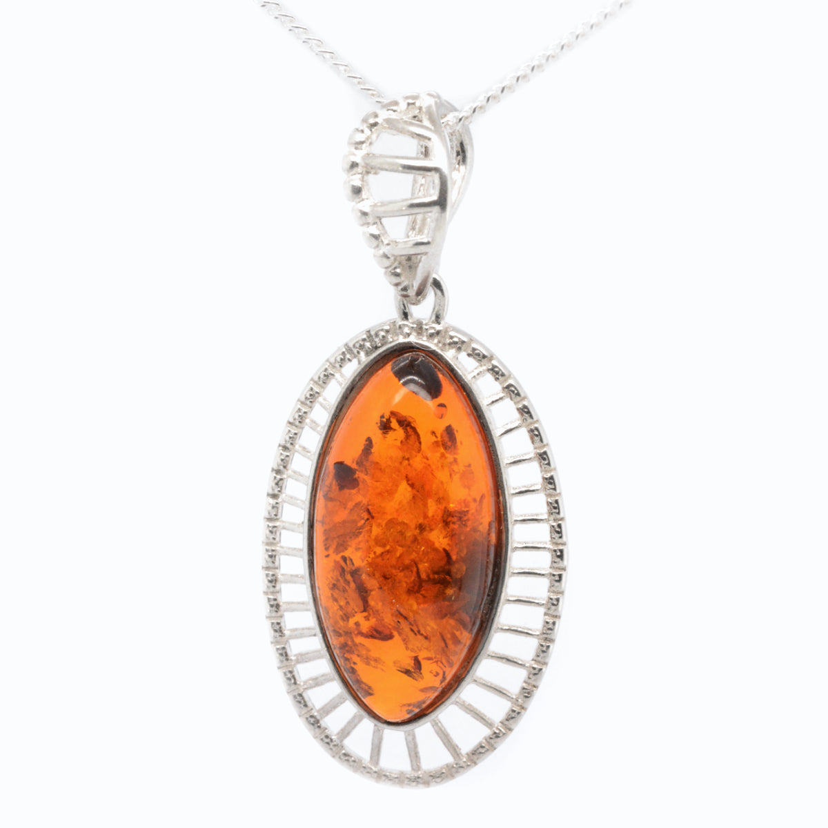 Sterling Silver Amber Pendant (SAP0836) Sterling Silver Amber Pendant (SAP0836)