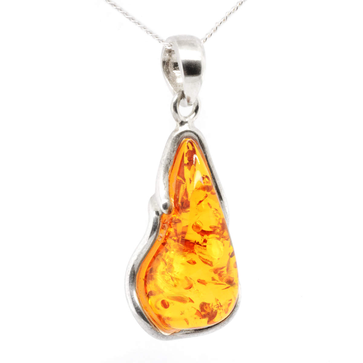 Sterling Silver Amber Pendant (SAP0846)