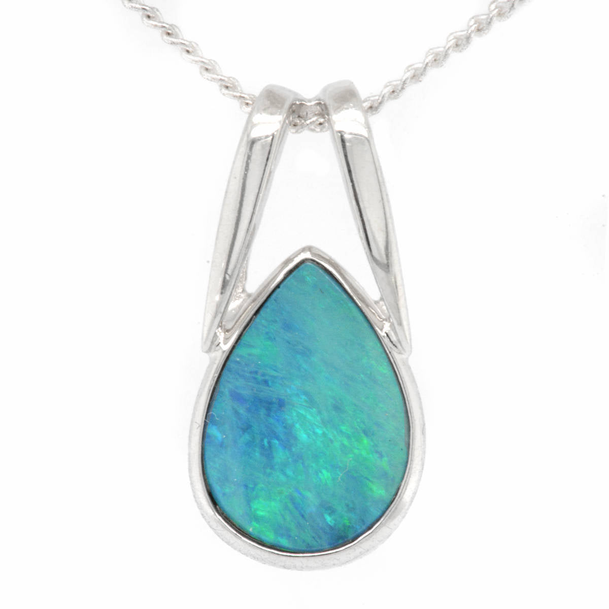 Sterling Silver Doublet Opal Pendant (SSDP0857) Sterling Silver Doublet Opal Pendant (SSDP0857)