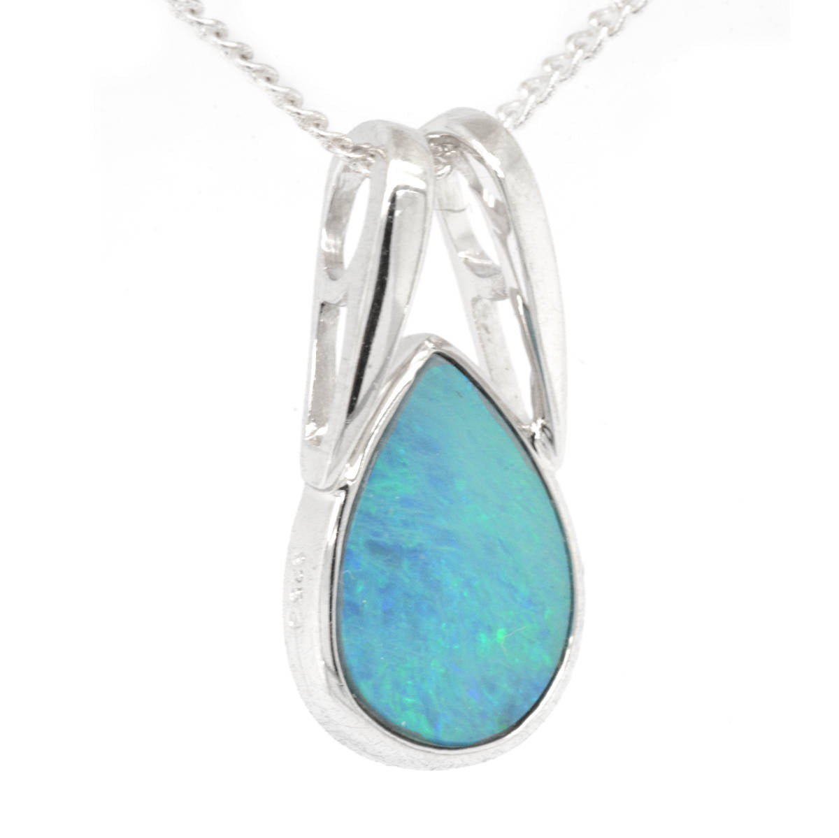 Sterling Silver Doublet Opal Pendant (SSDP0857) Sterling Silver Doublet Opal Pendant (SSDP0857)