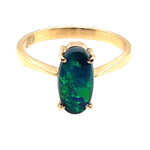 18ct Gold Solid Opal Ring (sbr501)
