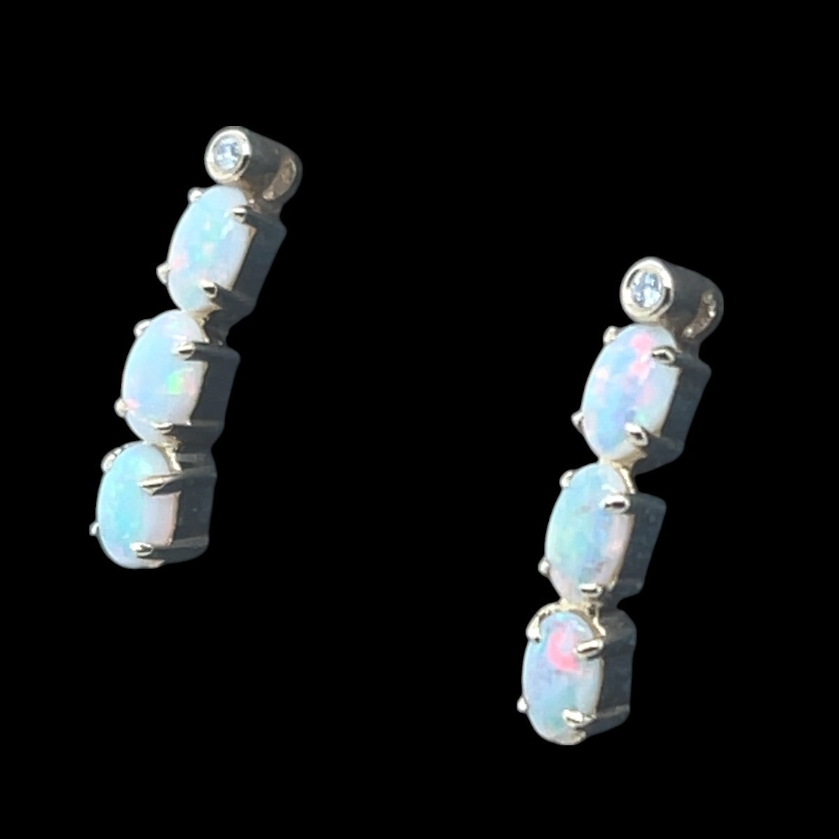 14ct Gold Solid Opal Earrings (se9804) 14ct Gold Solid Opal Earrings (se9804)