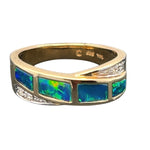 14ct Gold Doublet Opal Ring (dr849)