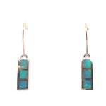 Sterling Silver Inlaid Opal Earrings (Iop200)