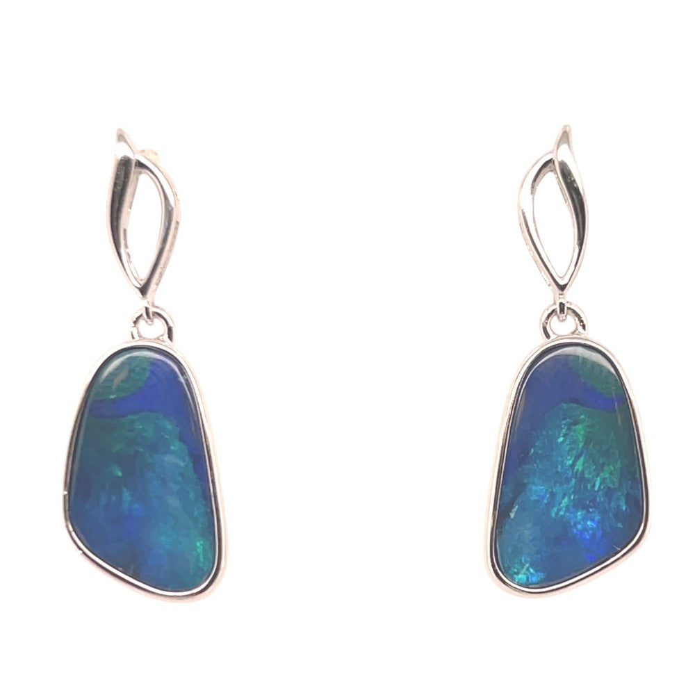 Sterling Silver Doublet Opal Earrings (ssde591) Sterling Silver Doublet Opal Earrings (ssde591)