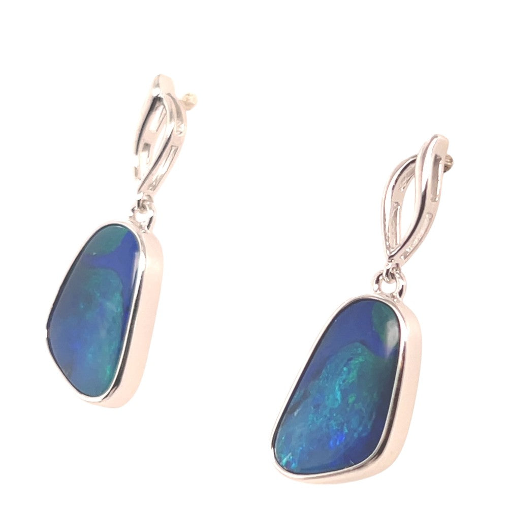 Sterling Silver Doublet Opal Earrings (ssde591) Sterling Silver Doublet Opal Earrings (ssde591)