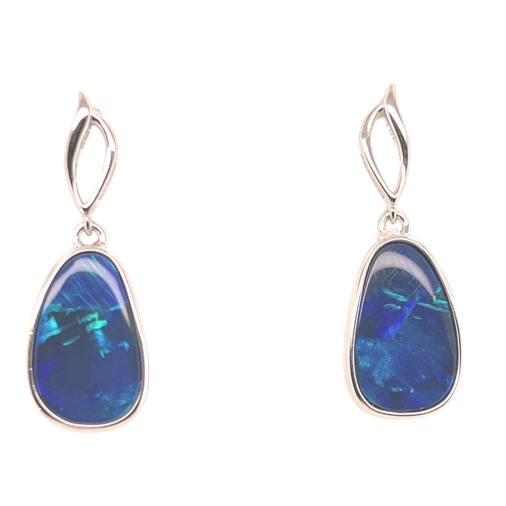 Sterling Silver Doublet Opal earrings (ssde594) Sterling Silver Doublet Opal earrings (ssde594)