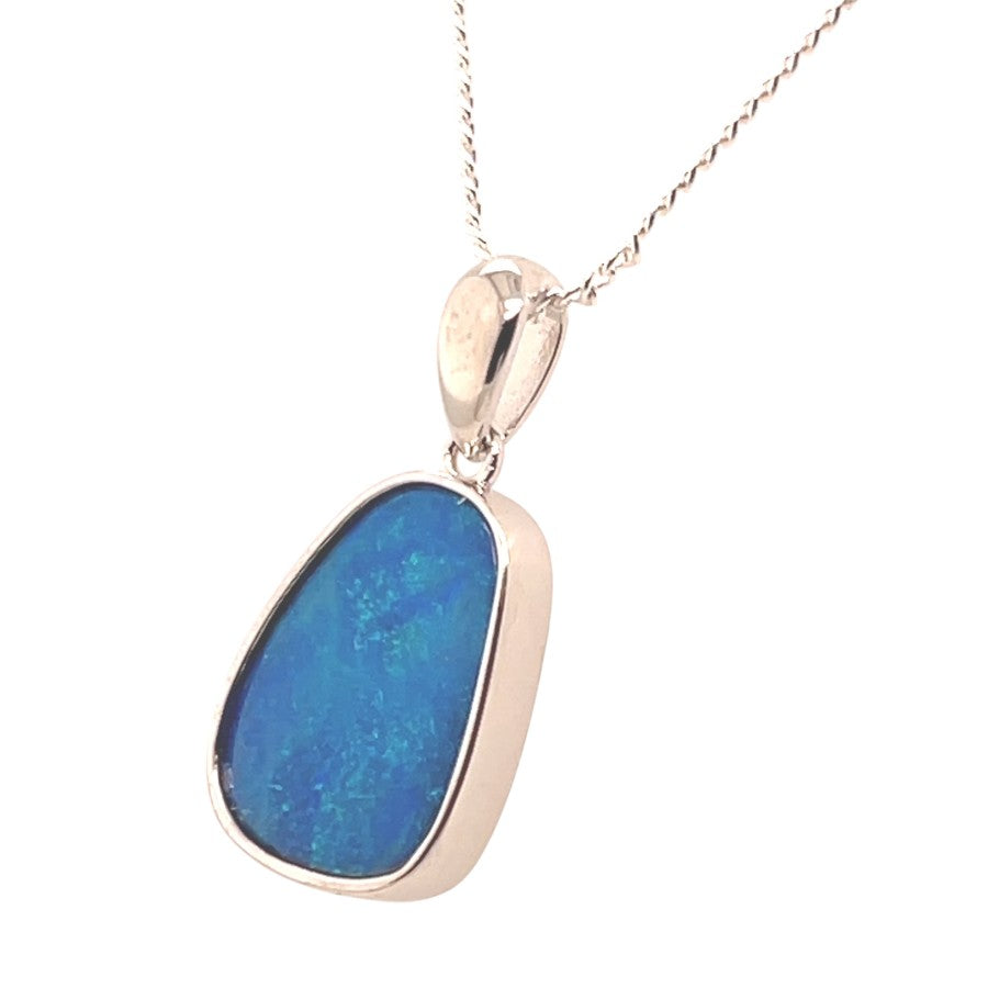 Sterling Silver Doublet Opal Pendant (ssdp517) Sterling Silver Doublet Opal Pendant (ssdp517)