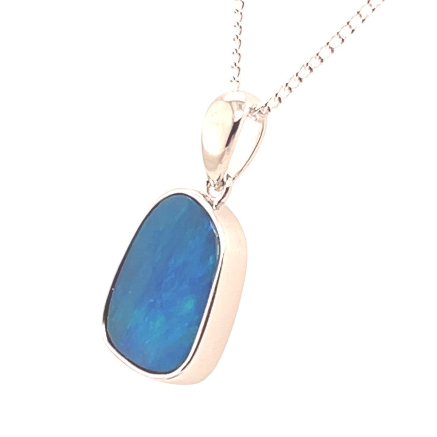 Sterling Silver Doublet Opal Pendant (ssdp523) Sterling Silver Doublet Opal Pendant (ssdp523)