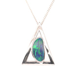 Sterling Silver Doublet Opal Pendant (ssdp2982)