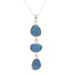 Sterling Silver Multi Stoned Doublet Opal Pendant (ssdp2975)