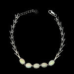 Sterling Silver Solid Opal Bracelet (sssbra7081)