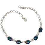 Sterling Silver 5 Triplet Opals Bracelet (sstbra5166)