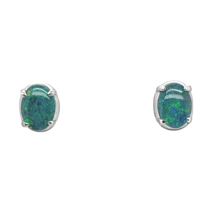 Sterling Silver Triplet Oval Studs (SSTE111) Sterling Silver Triplet Oval Studs (SSTE111)