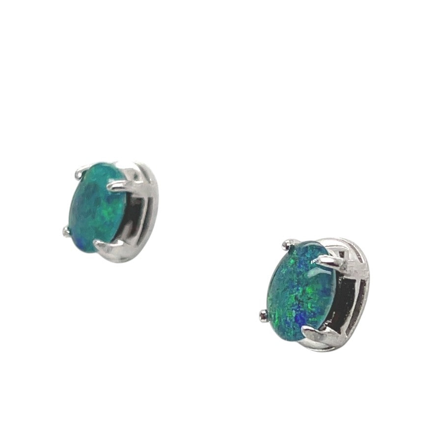 Sterling Silver Triplet Oval Studs (SSTE111) Sterling Silver Triplet Oval Studs (SSTE111)