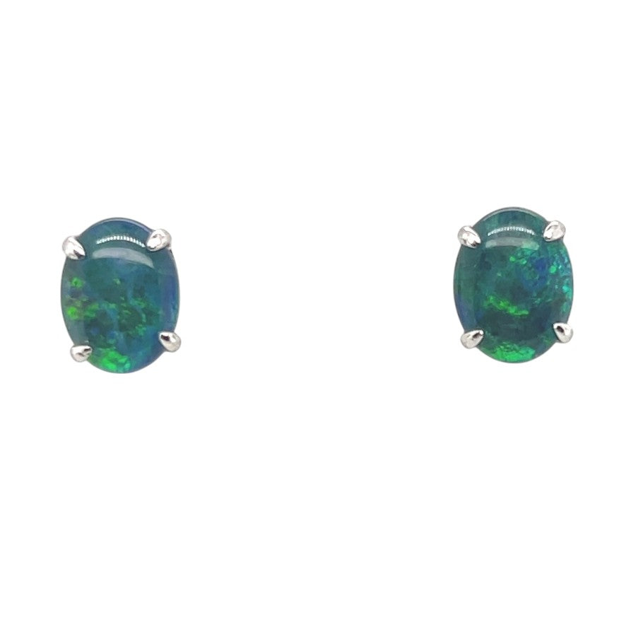 Sterling Silver Triplet Opal Earrings (SSTE110) Sterling Silver Triplet Opal Earrings (SSTE110)