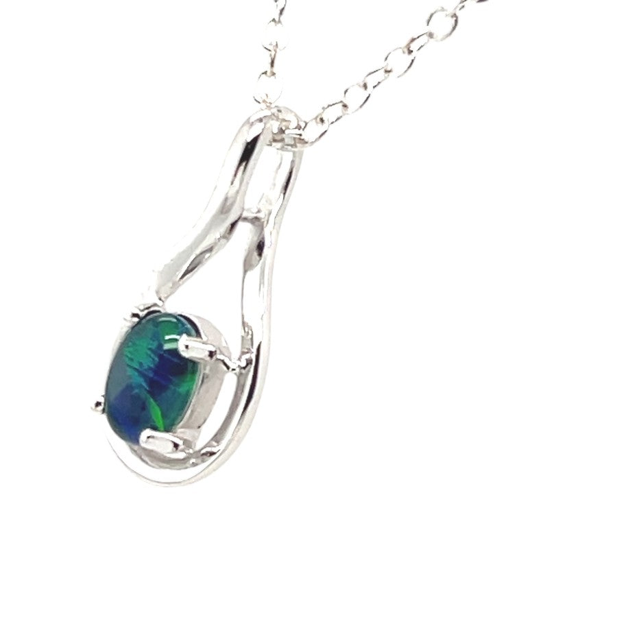 Sterling Silver Triplet Opal Pendant (sstp220) Sterling Silver Triplet Opal Pendant (sstp220)