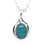 Sterling silver triplet opal pendant(sstp6338)