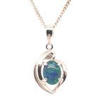 Sterling Silver Triplet Opal Pendant (sstp767)
