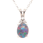 Sterling Silver Claw Set Triplet Opal Pendant (sstp123)