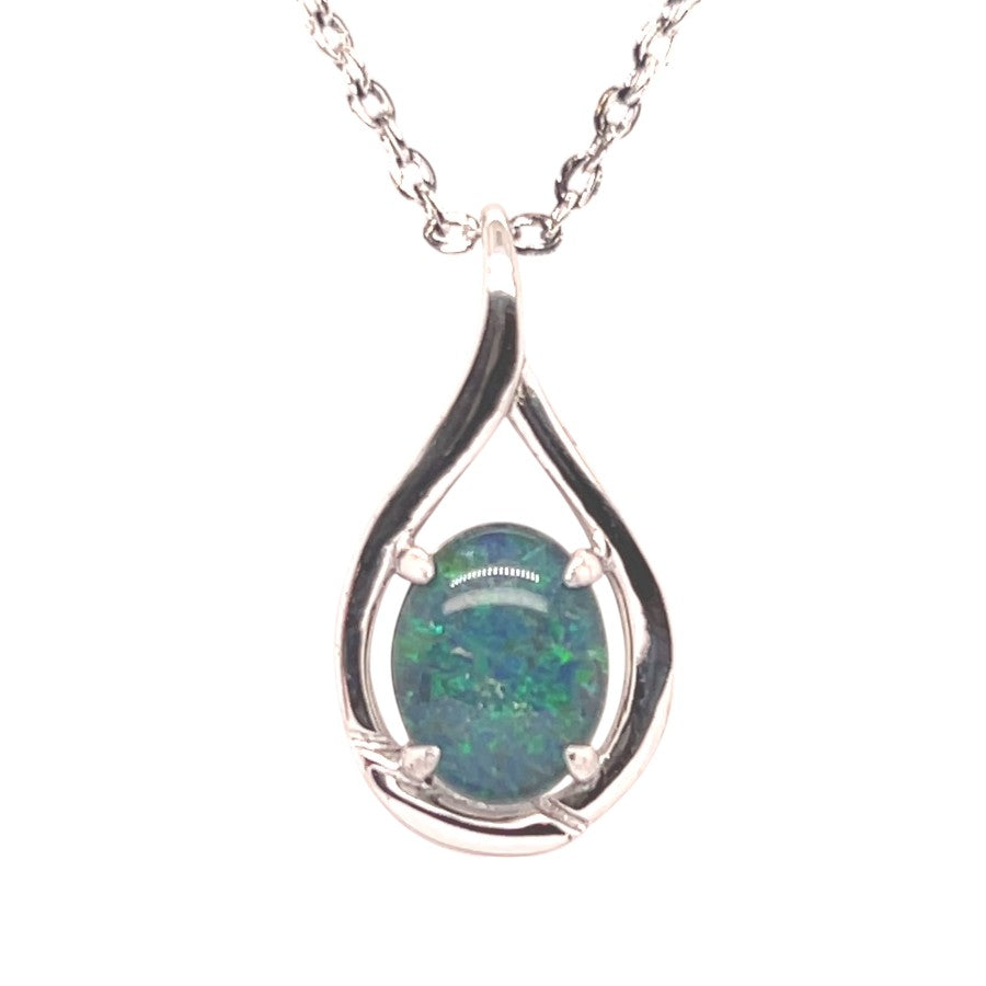 Sterling Silver Triplet Opal Pendant (sstp3400)