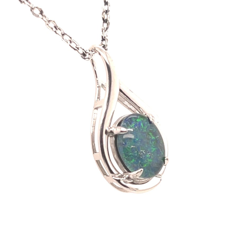 Sterling Silver Triplet Opal Pendant (sstp3400)