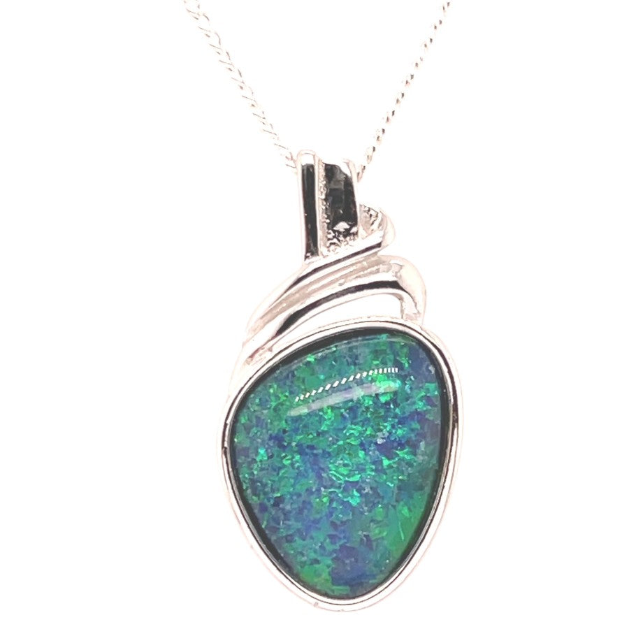 Sterling Silver Triplet Opal Pendant (sstp4150) Sterling Silver Triplet Opal Pendant (sstp4150)