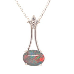 Sterling Silver Opal Pendant (Sstp932)