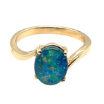 9ct Gold Triplet Opal Ring (tr94)