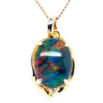 Gold Plated Triplet Opal Pendant (gptp100)