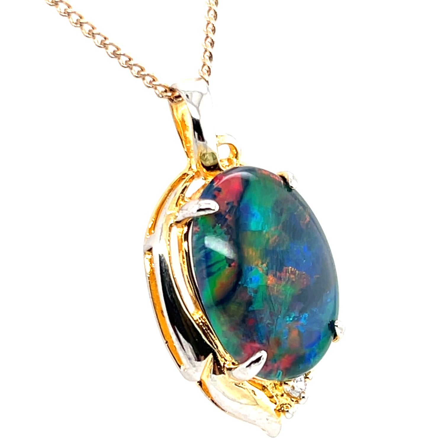 Gold Plated Triplet Opal Pendant (gptp100) Gold Plated Triplet Opal Pendant (gptp100)
