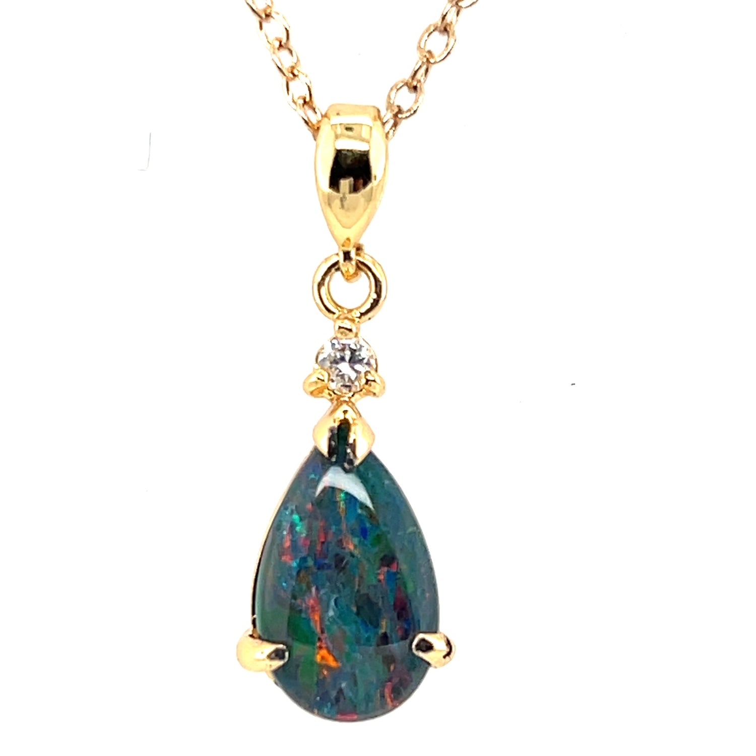 Gold Plated Triplet Opal Pendant (gptp38) Gold Plated Triplet Opal Pendant (gptp38)