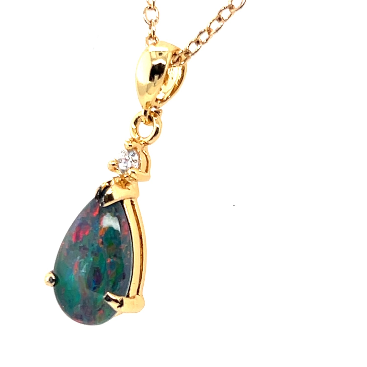 Gold Plated Triplet Opal Pendant (gptp38)